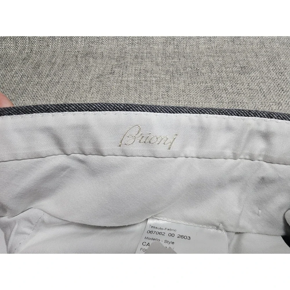 Brioni Pants Mens 38x26 Gray Wool Cannes Dress Trousers Pleated Italy Luxury NWT